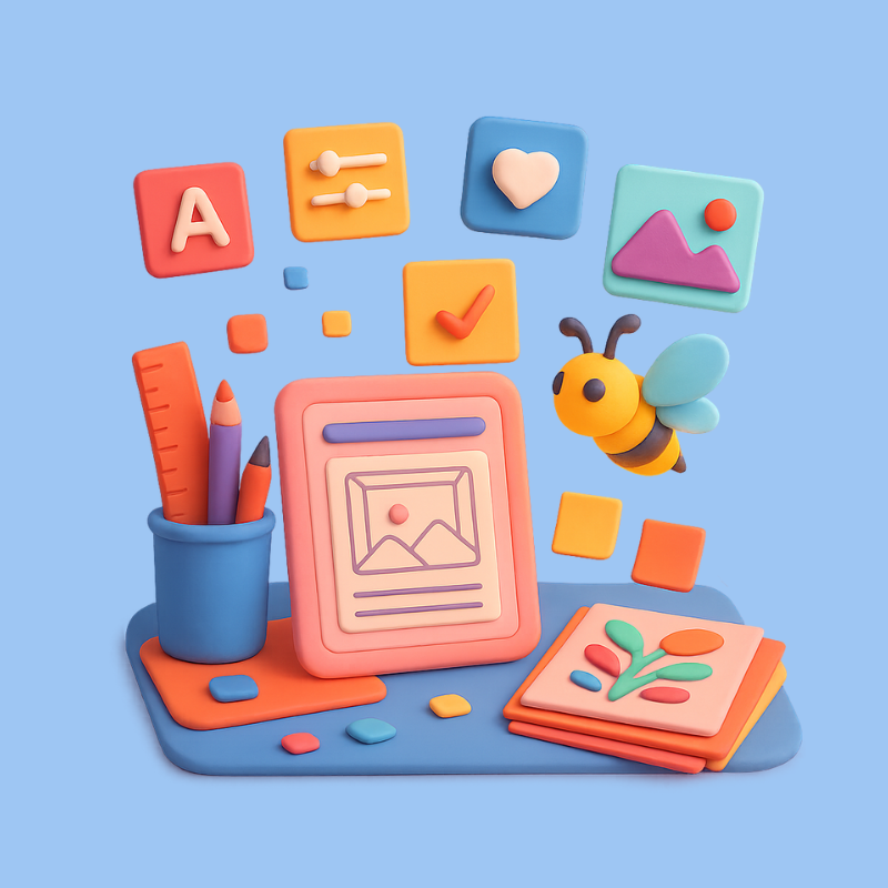 Clay Style Icon - 3D handcrafted clay styles icons
